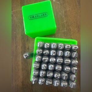 Swanlake Metal Letter & Number Punch Set - 37 Pieces